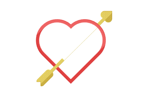 A Professional's Take on the Cupid Arrow Love Embroidery Design
