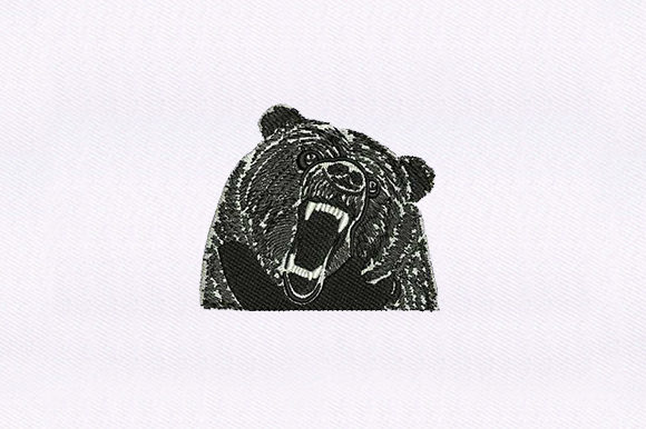 Black Bear Face: A Versatile Embroidery Design