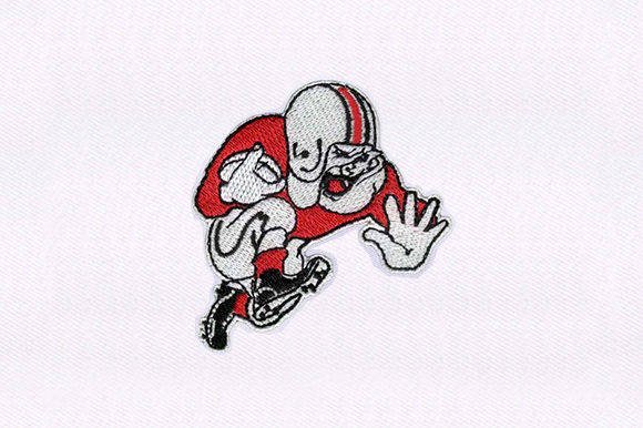 Bulldog Football: A Charming Embroidery Design