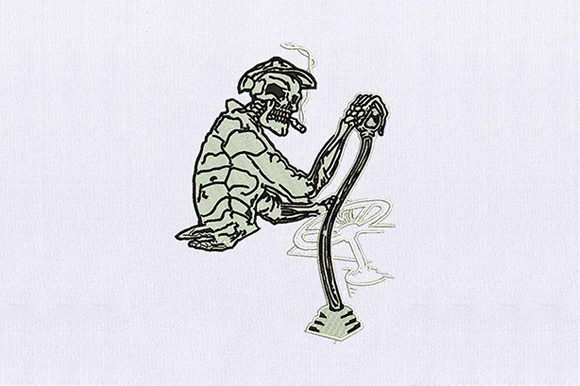 Bus Driver Skull: A Unique Embroidery Design