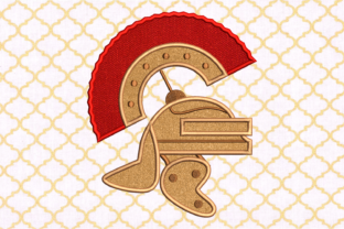 Centurion Helmet Applique: A Bold Embroidery Choice