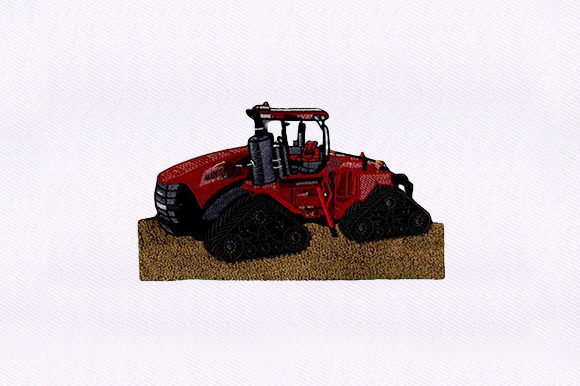 Quadtrac Tractor: A Charming Farm Embroidery Design