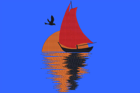 Sailing Boat 12: A Sunset Keepsake for Handmade Gifts