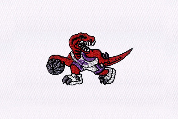 Sporty Dinosaur: A Playful and Professional Embroidery Design
