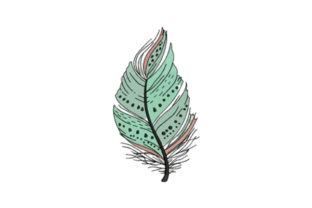 Teal Feather: A Charming Addition for Holiday Embroidery