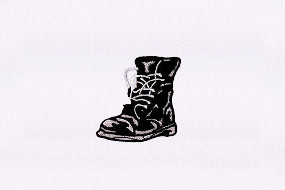 Unlaced Combat Boots: A Versatile Holiday Embroidery